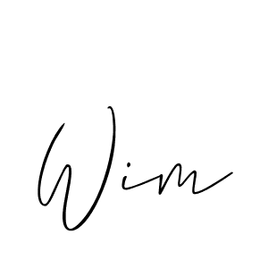 You should practise on your own different ways (Allison_Script) to write your name (Wim) in signature. don't let someone else do it for you. Wim signature style 2 images and pictures png