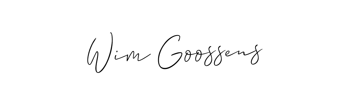 How to make Wim Goossens name signature. Use Allison_Script style for creating short signs online. This is the latest handwritten sign. Wim Goossens signature style 2 images and pictures png