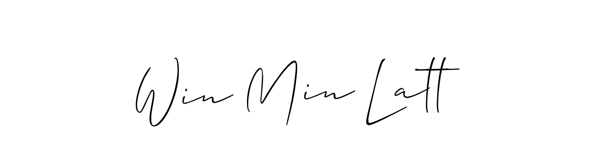 You should practise on your own different ways (Allison_Script) to write your name (Win Min Latt) in signature. don't let someone else do it for you. Win Min Latt signature style 2 images and pictures png