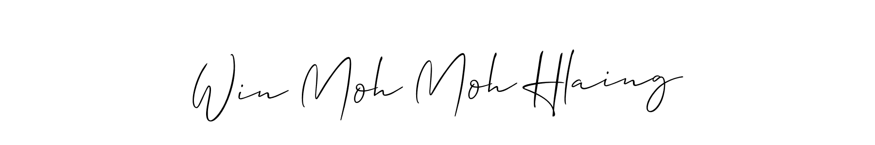 Make a beautiful signature design for name Win Moh Moh Hlaing. Use this online signature maker to create a handwritten signature for free. Win Moh Moh Hlaing signature style 2 images and pictures png