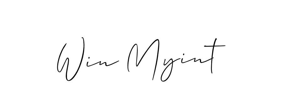 Use a signature maker to create a handwritten signature online. With this signature software, you can design (Allison_Script) your own signature for name Win Myint. Win Myint signature style 2 images and pictures png