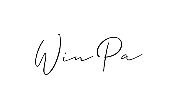 Allison_Script is a professional signature style that is perfect for those who want to add a touch of class to their signature. It is also a great choice for those who want to make their signature more unique. Get Win Pa name to fancy signature for free. Win Pa signature style 2 images and pictures png