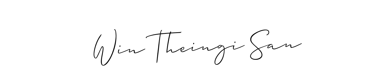 Create a beautiful signature design for name Win Theingi San. With this signature (Allison_Script) fonts, you can make a handwritten signature for free. Win Theingi San signature style 2 images and pictures png