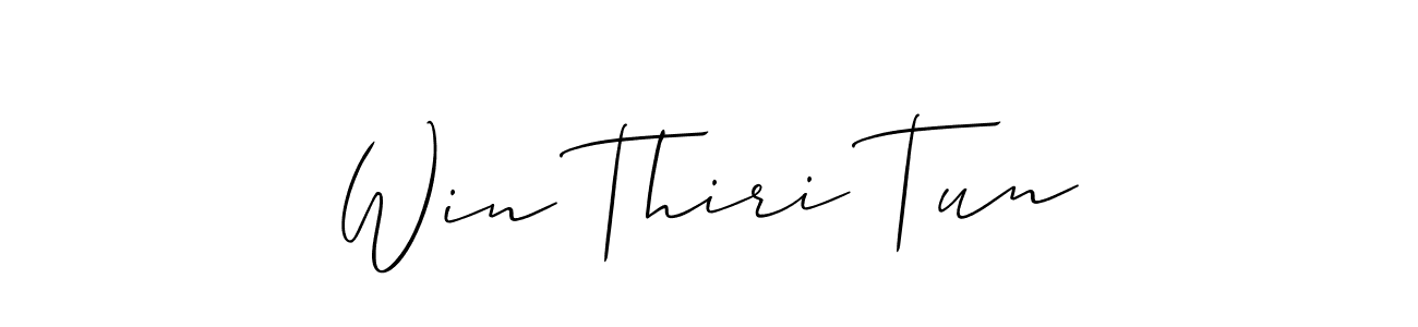 Also You can easily find your signature by using the search form. We will create Win Thiri Tun name handwritten signature images for you free of cost using Allison_Script sign style. Win Thiri Tun signature style 2 images and pictures png
