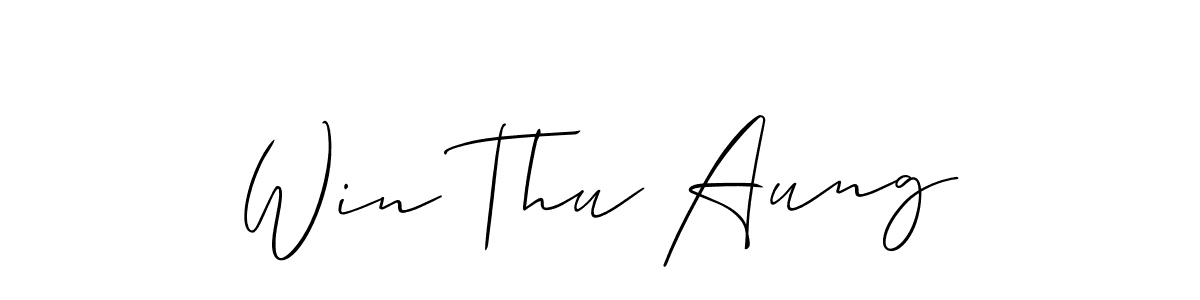 How to Draw Win Thu Aung signature style? Allison_Script is a latest design signature styles for name Win Thu Aung. Win Thu Aung signature style 2 images and pictures png