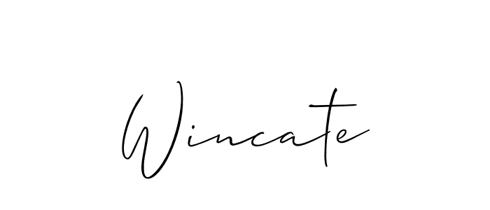 Allison_Script is a professional signature style that is perfect for those who want to add a touch of class to their signature. It is also a great choice for those who want to make their signature more unique. Get Wincate name to fancy signature for free. Wincate signature style 2 images and pictures png