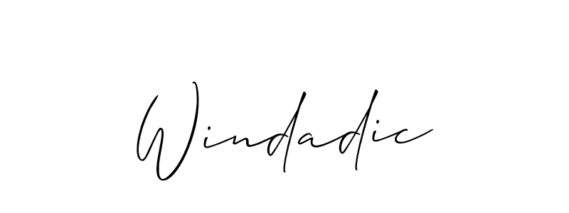 Make a beautiful signature design for name Windadic. With this signature (Allison_Script) style, you can create a handwritten signature for free. Windadic signature style 2 images and pictures png