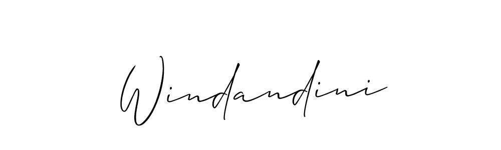 Design your own signature with our free online signature maker. With this signature software, you can create a handwritten (Allison_Script) signature for name Windandini. Windandini signature style 2 images and pictures png