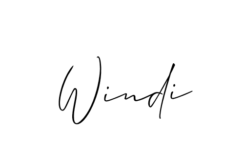 The best way (Allison_Script) to make a short signature is to pick only two or three words in your name. The name Windi include a total of six letters. For converting this name. Windi signature style 2 images and pictures png