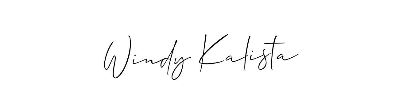 How to make Windy Kalista signature? Allison_Script is a professional autograph style. Create handwritten signature for Windy Kalista name. Windy Kalista signature style 2 images and pictures png