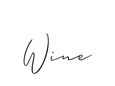 You should practise on your own different ways (Allison_Script) to write your name (Wine) in signature. don't let someone else do it for you. Wine signature style 2 images and pictures png