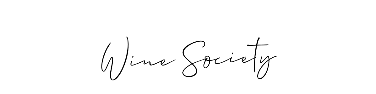 Similarly Allison_Script is the best handwritten signature design. Signature creator online .You can use it as an online autograph creator for name Wine Society. Wine Society signature style 2 images and pictures png