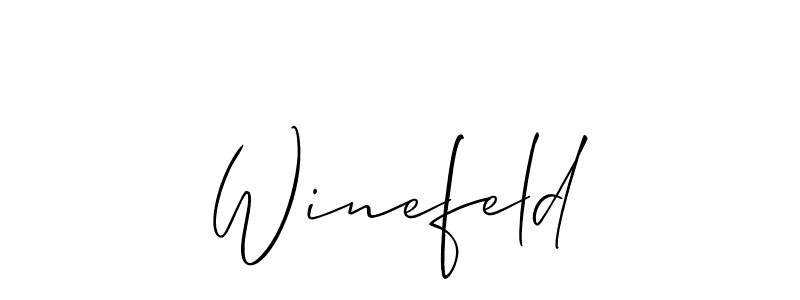 Use a signature maker to create a handwritten signature online. With this signature software, you can design (Allison_Script) your own signature for name Winefeld. Winefeld signature style 2 images and pictures png