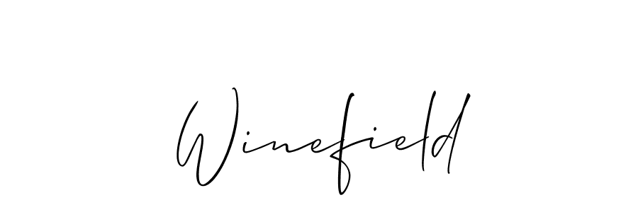 How to Draw Winefield signature style? Allison_Script is a latest design signature styles for name Winefield. Winefield signature style 2 images and pictures png