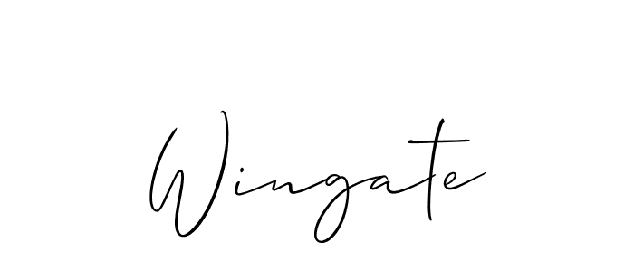 How to make Wingate signature? Allison_Script is a professional autograph style. Create handwritten signature for Wingate name. Wingate signature style 2 images and pictures png