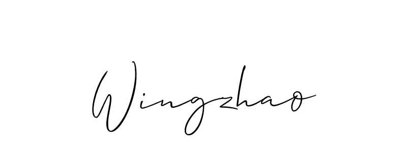 Also we have Wingzhao name is the best signature style. Create professional handwritten signature collection using Allison_Script autograph style. Wingzhao signature style 2 images and pictures png