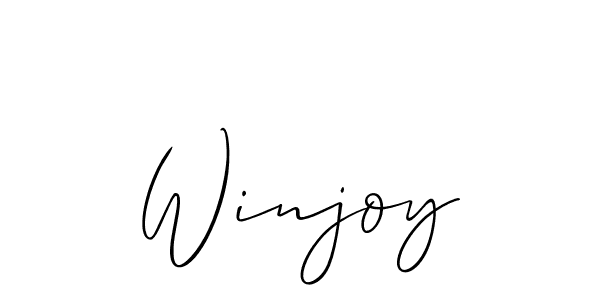 How to make Winjoy name signature. Use Allison_Script style for creating short signs online. This is the latest handwritten sign. Winjoy signature style 2 images and pictures png