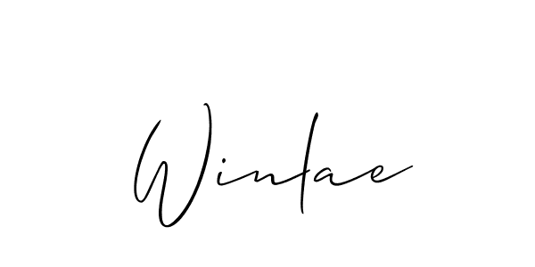 Make a beautiful signature design for name Winlae. With this signature (Allison_Script) style, you can create a handwritten signature for free. Winlae signature style 2 images and pictures png