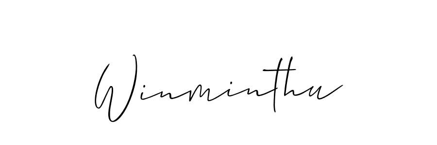 How to make Winminthu name signature. Use Allison_Script style for creating short signs online. This is the latest handwritten sign. Winminthu signature style 2 images and pictures png