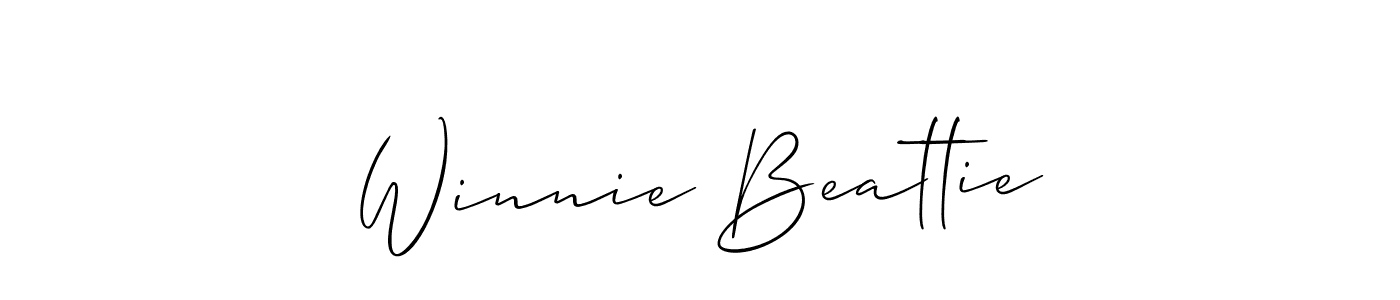 Here are the top 10 professional signature styles for the name Winnie Beattie. These are the best autograph styles you can use for your name. Winnie Beattie signature style 2 images and pictures png