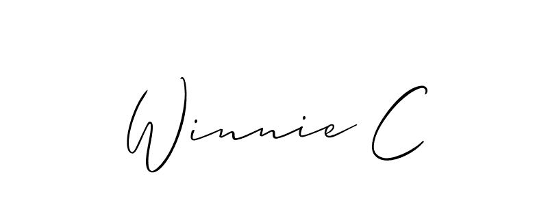 You can use this online signature creator to create a handwritten signature for the name Winnie C. This is the best online autograph maker. Winnie C signature style 2 images and pictures png