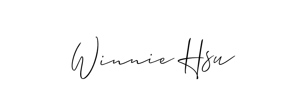 How to make Winnie Hsu name signature. Use Allison_Script style for creating short signs online. This is the latest handwritten sign. Winnie Hsu signature style 2 images and pictures png