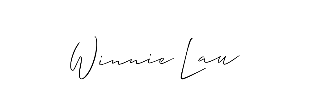 Design your own signature with our free online signature maker. With this signature software, you can create a handwritten (Allison_Script) signature for name Winnie Lau. Winnie Lau signature style 2 images and pictures png