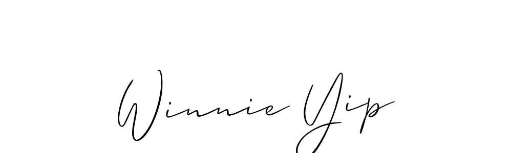 Also we have Winnie Yip name is the best signature style. Create professional handwritten signature collection using Allison_Script autograph style. Winnie Yip signature style 2 images and pictures png