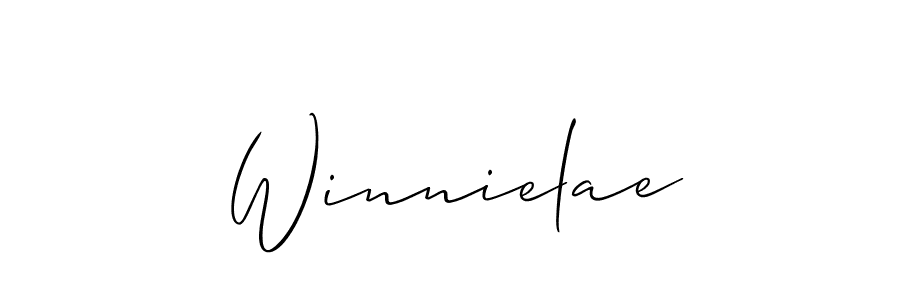 It looks lik you need a new signature style for name Winnielae. Design unique handwritten (Allison_Script) signature with our free signature maker in just a few clicks. Winnielae signature style 2 images and pictures png
