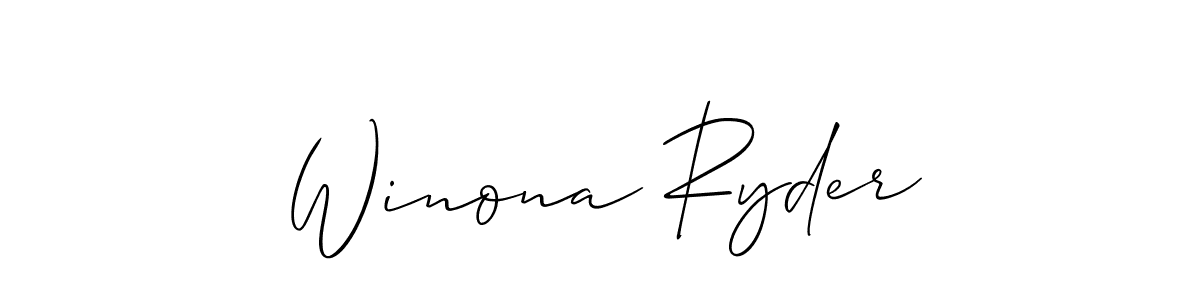 Design your own signature with our free online signature maker. With this signature software, you can create a handwritten (Allison_Script) signature for name Winona Ryder. Winona Ryder signature style 2 images and pictures png