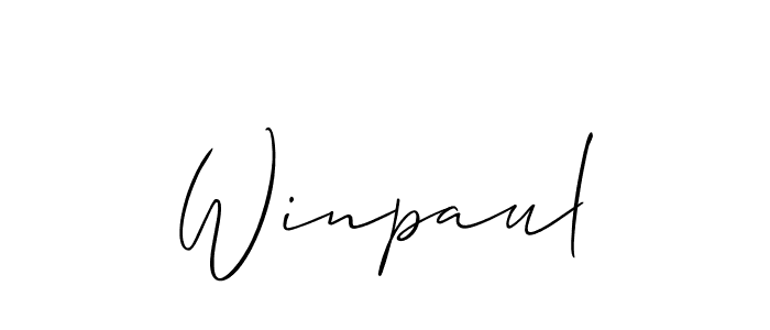 Make a beautiful signature design for name Winpaul. With this signature (Allison_Script) style, you can create a handwritten signature for free. Winpaul signature style 2 images and pictures png