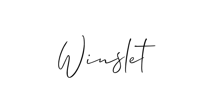 Make a beautiful signature design for name Winslet. Use this online signature maker to create a handwritten signature for free. Winslet signature style 2 images and pictures png