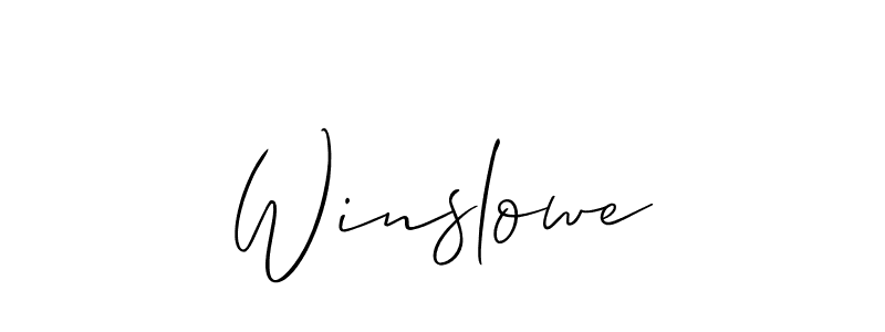 Make a beautiful signature design for name Winslowe. Use this online signature maker to create a handwritten signature for free. Winslowe signature style 2 images and pictures png