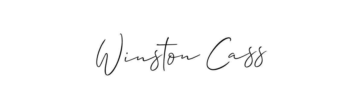 Make a short Winston Cass signature style. Manage your documents anywhere anytime using Allison_Script. Create and add eSignatures, submit forms, share and send files easily. Winston Cass signature style 2 images and pictures png