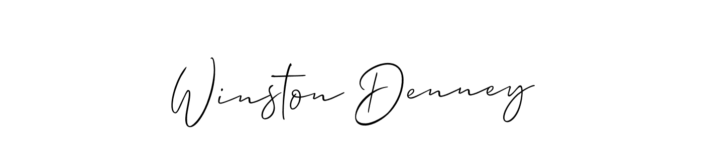 How to make Winston Denney signature? Allison_Script is a professional autograph style. Create handwritten signature for Winston Denney name. Winston Denney signature style 2 images and pictures png