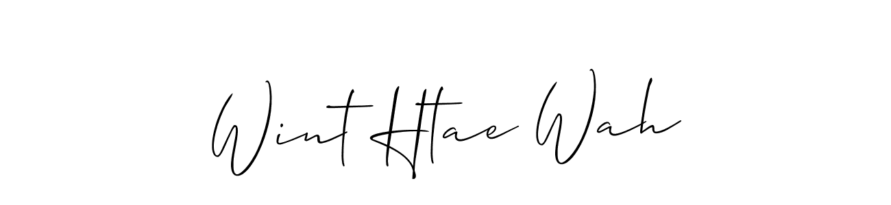 How to Draw Wint Htae Wah signature style? Allison_Script is a latest design signature styles for name Wint Htae Wah. Wint Htae Wah signature style 2 images and pictures png