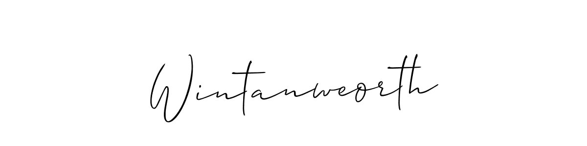 You should practise on your own different ways (Allison_Script) to write your name (Wintanweorth) in signature. don't let someone else do it for you. Wintanweorth signature style 2 images and pictures png