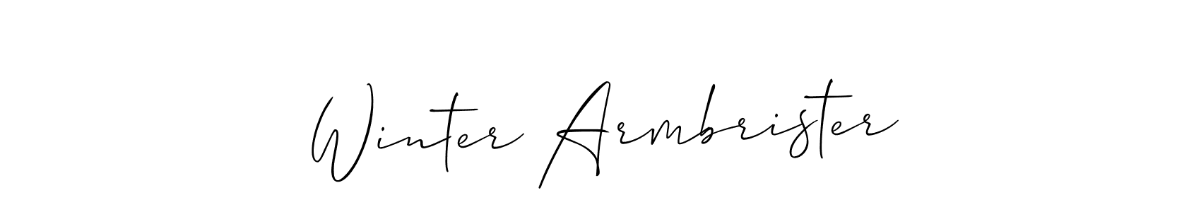 Make a beautiful signature design for name Winter Armbrister. Use this online signature maker to create a handwritten signature for free. Winter Armbrister signature style 2 images and pictures png