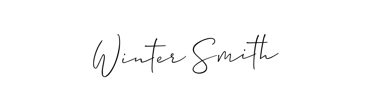 Allison_Script is a professional signature style that is perfect for those who want to add a touch of class to their signature. It is also a great choice for those who want to make their signature more unique. Get Winter Smith name to fancy signature for free. Winter Smith signature style 2 images and pictures png