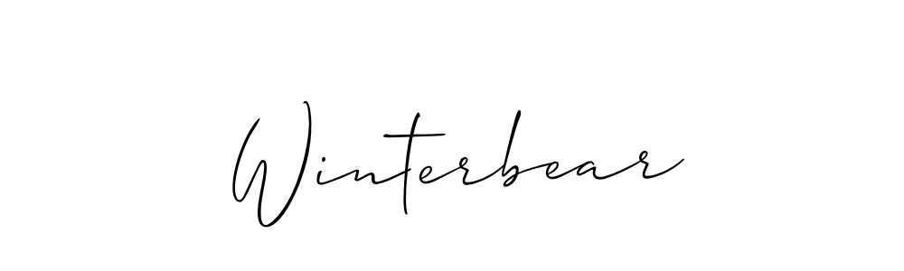 How to Draw Winterbear signature style? Allison_Script is a latest design signature styles for name Winterbear. Winterbear signature style 2 images and pictures png