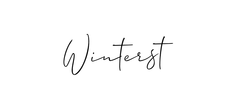 if you are searching for the best signature style for your name Winterst. so please give up your signature search. here we have designed multiple signature styles  using Allison_Script. Winterst signature style 2 images and pictures png