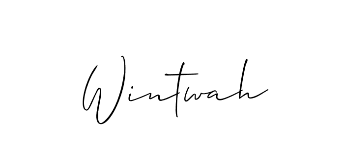 Design your own signature with our free online signature maker. With this signature software, you can create a handwritten (Allison_Script) signature for name Wintwah. Wintwah signature style 2 images and pictures png