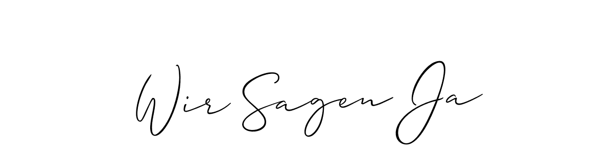 Check out images of Autograph of Wir Sagen Ja name. Actor Wir Sagen Ja Signature Style. Allison_Script is a professional sign style online. Wir Sagen Ja signature style 2 images and pictures png
