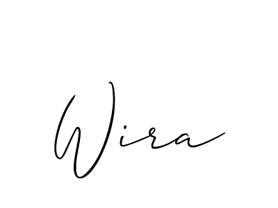 The best way (Allison_Script) to make a short signature is to pick only two or three words in your name. The name Wira include a total of six letters. For converting this name. Wira signature style 2 images and pictures png