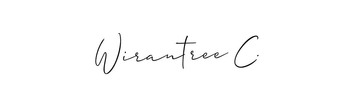 This is the best signature style for the Wirantree C. name. Also you like these signature font (Allison_Script). Mix name signature. Wirantree C. signature style 2 images and pictures png