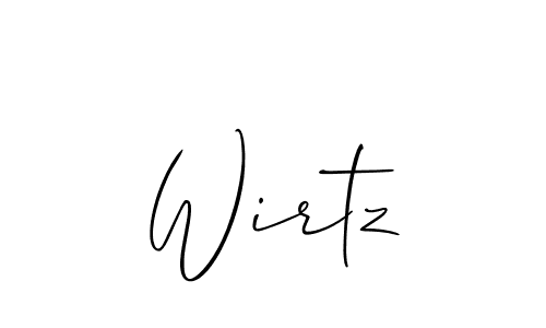 Design your own signature with our free online signature maker. With this signature software, you can create a handwritten (Allison_Script) signature for name Wirtz. Wirtz signature style 2 images and pictures png