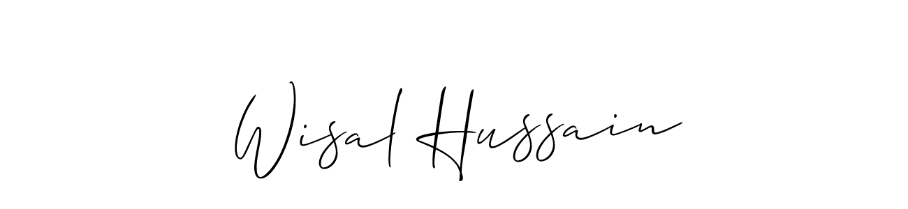 Also we have Wisal Hussain name is the best signature style. Create professional handwritten signature collection using Allison_Script autograph style. Wisal Hussain signature style 2 images and pictures png