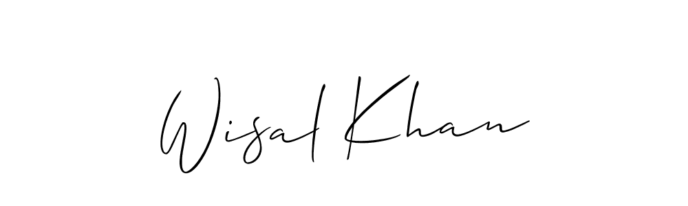 Use a signature maker to create a handwritten signature online. With this signature software, you can design (Allison_Script) your own signature for name Wisal Khan. Wisal Khan signature style 2 images and pictures png