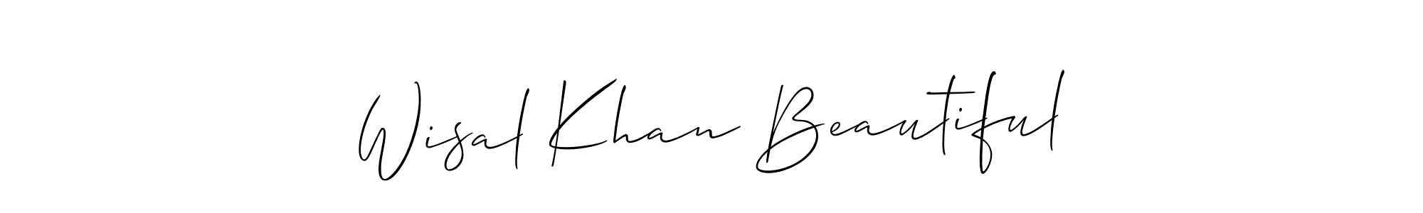 Use a signature maker to create a handwritten signature online. With this signature software, you can design (Allison_Script) your own signature for name Wisal Khan Beautiful. Wisal Khan Beautiful signature style 2 images and pictures png