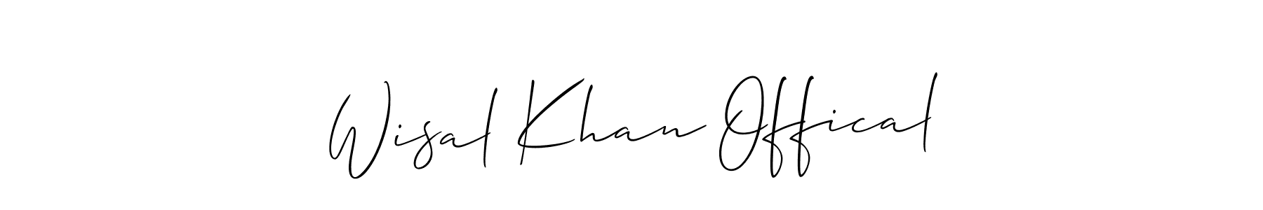 How to Draw Wisal Khan Offical signature style? Allison_Script is a latest design signature styles for name Wisal Khan Offical. Wisal Khan Offical signature style 2 images and pictures png